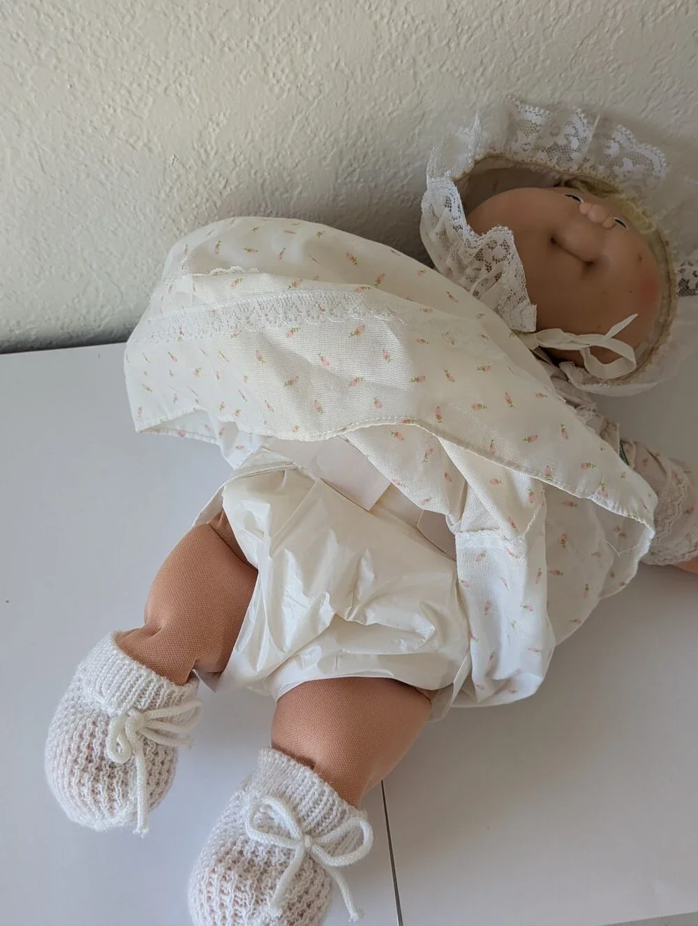 Vintage 1983, 1984 Cabbage Patch Kids Preemie Coleco Girl Pink Blonde Green Eyes